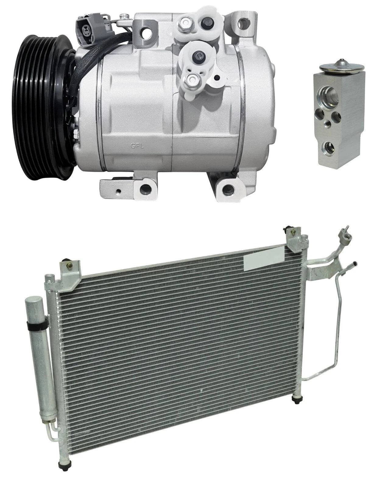 AC Compressor Kit With Condenser Replacement for Mazda CX-7 (2011–2012)