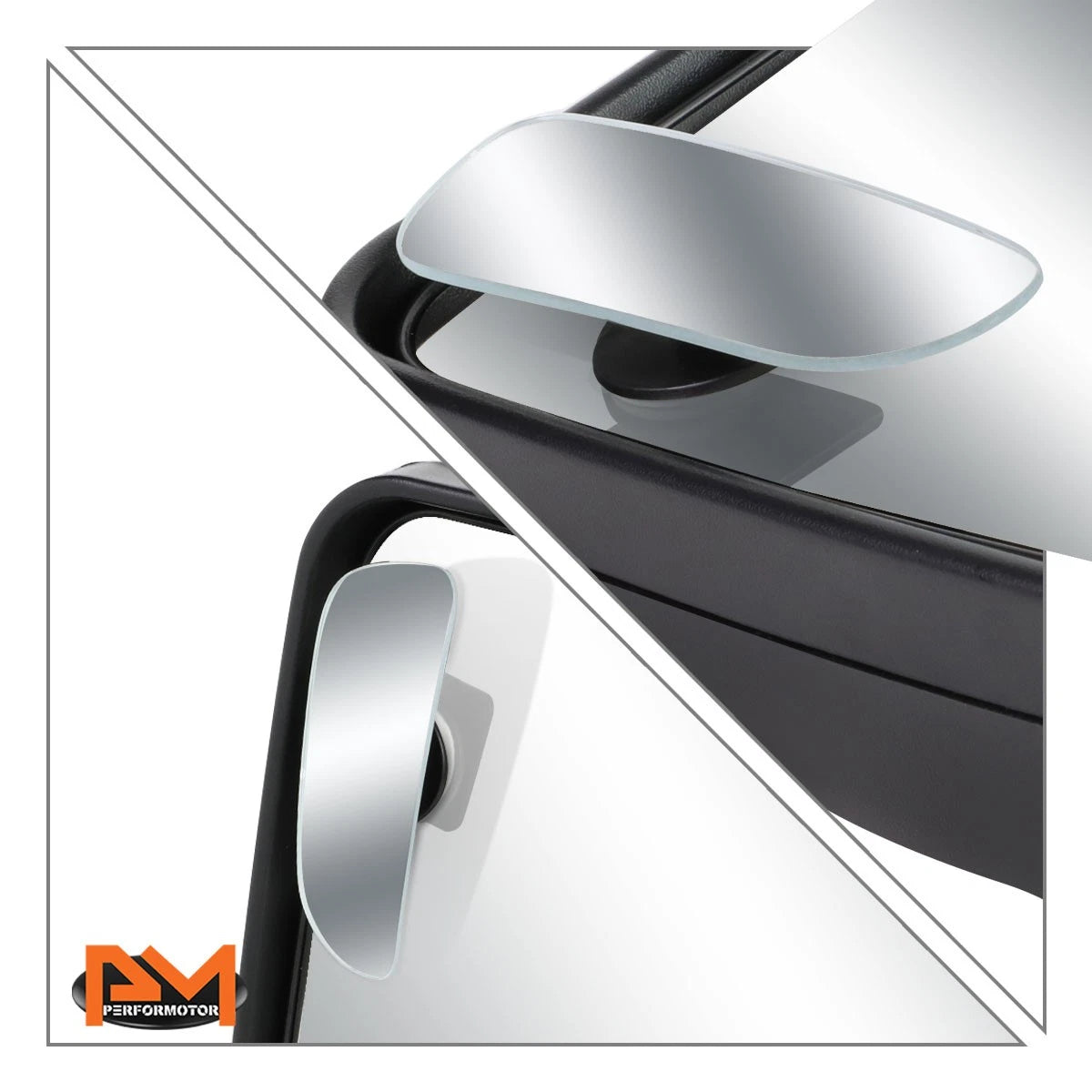 Pair Adjustable Blind Spot Mirrors for Universal Vehicles (3.6")
