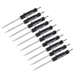 Set of 10 Black Mini Pocket Screwdrivers with Magnet and Clip