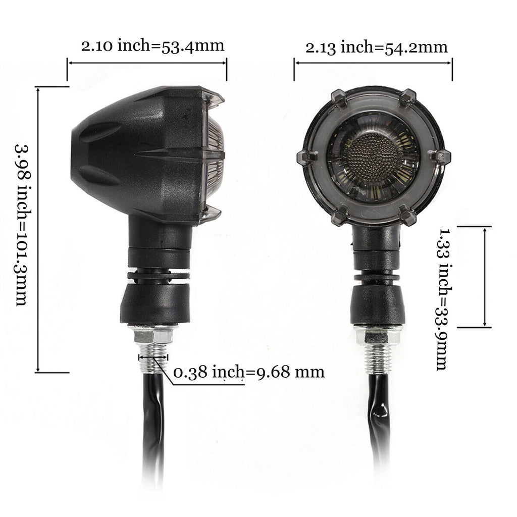 4X LED Turn Signal Lights for Suzuki Intruder Marauder Savage (12V)