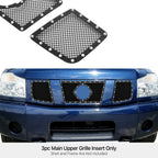 Stainless Black Mesh Rivet Upper Grille for Nissan Armada/Titan (2004-2007)
