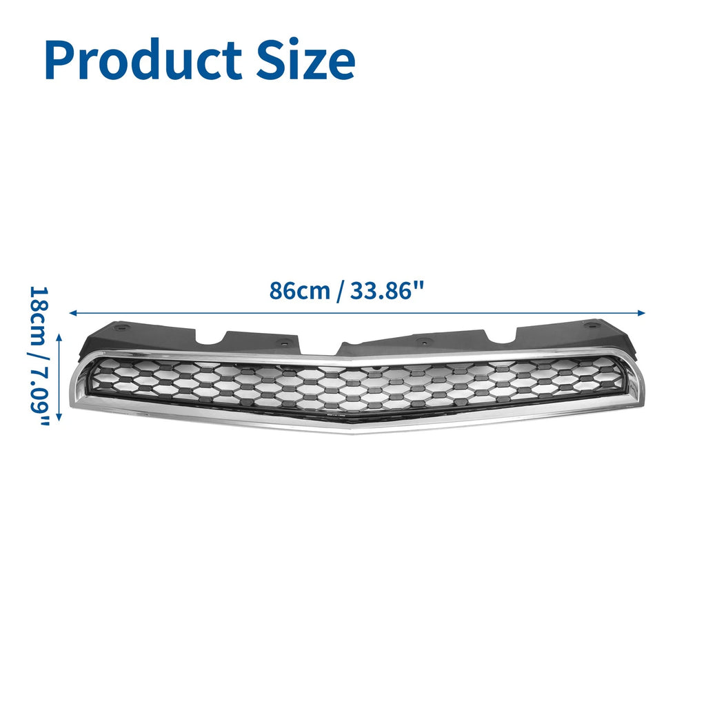 Front Upper Bumper Grille for Chevrolet Equinox (2010–2015) Chrome