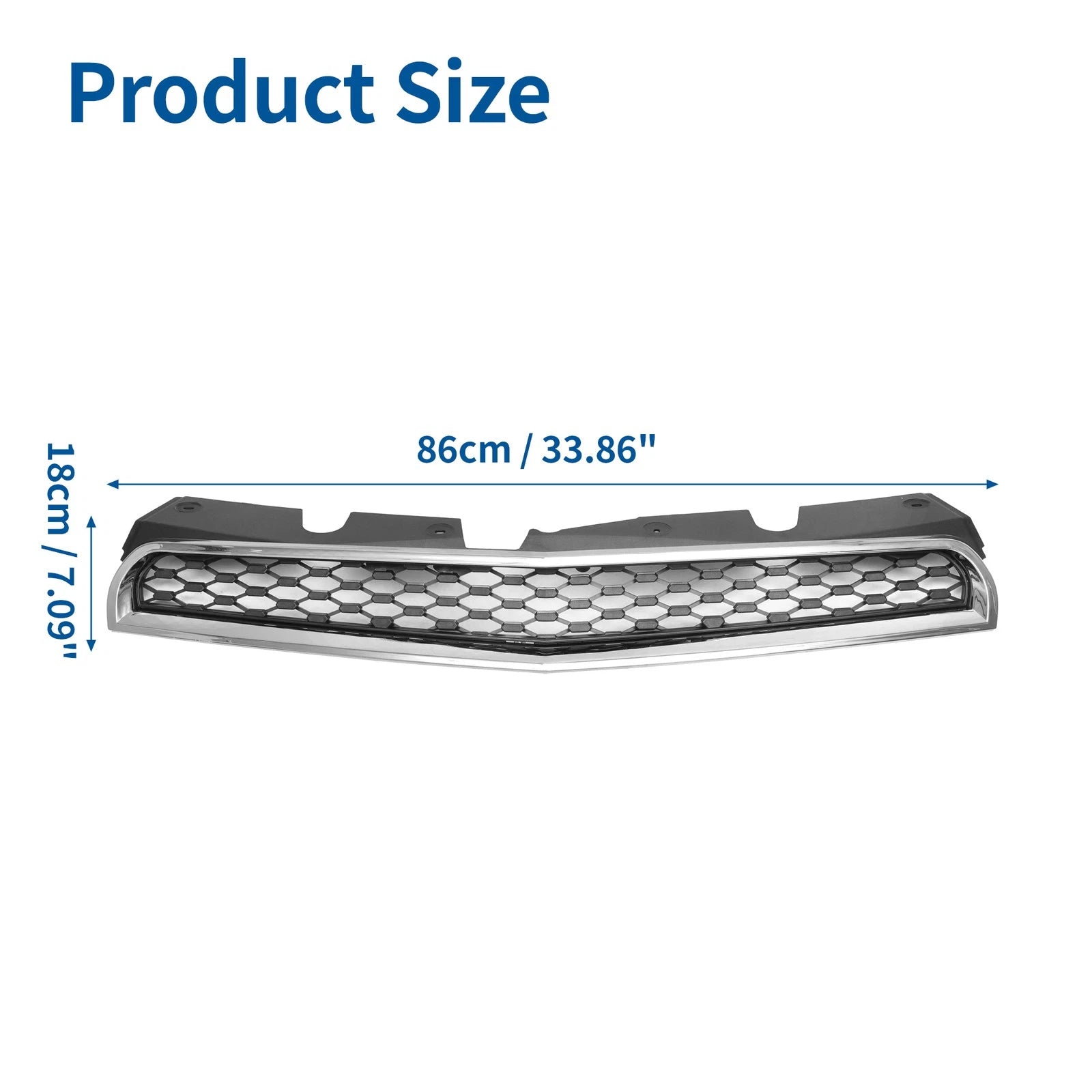 Front Upper Bumper Grille for Chevrolet Equinox (2010–2015) Chrome