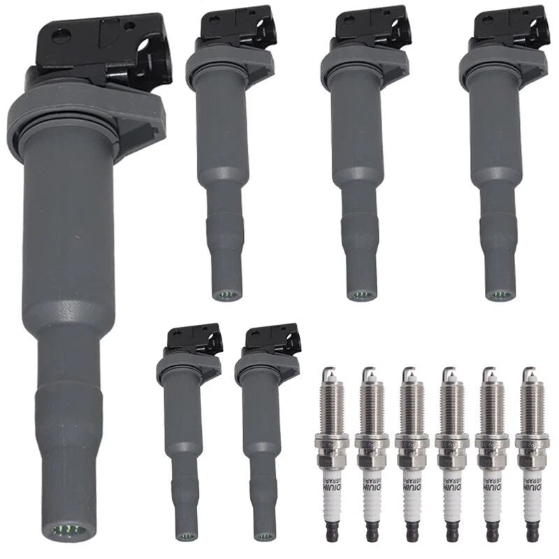 6x Ignition Coils + 6x Iridium Spark Plugs for BMW X1 X3 X5 Z4 (2011–2015)