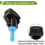 Set of 1 Windshield Washer Nozzle w/ Hose Connector for Dodge (No.4805742AC/5116079AA)