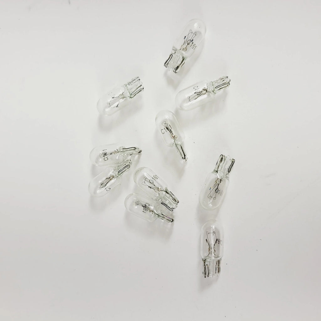 10 Pack Clear Wedge Light Bulbs for Harley Davidson Dyna & Softail (1985–2023) 67136-85