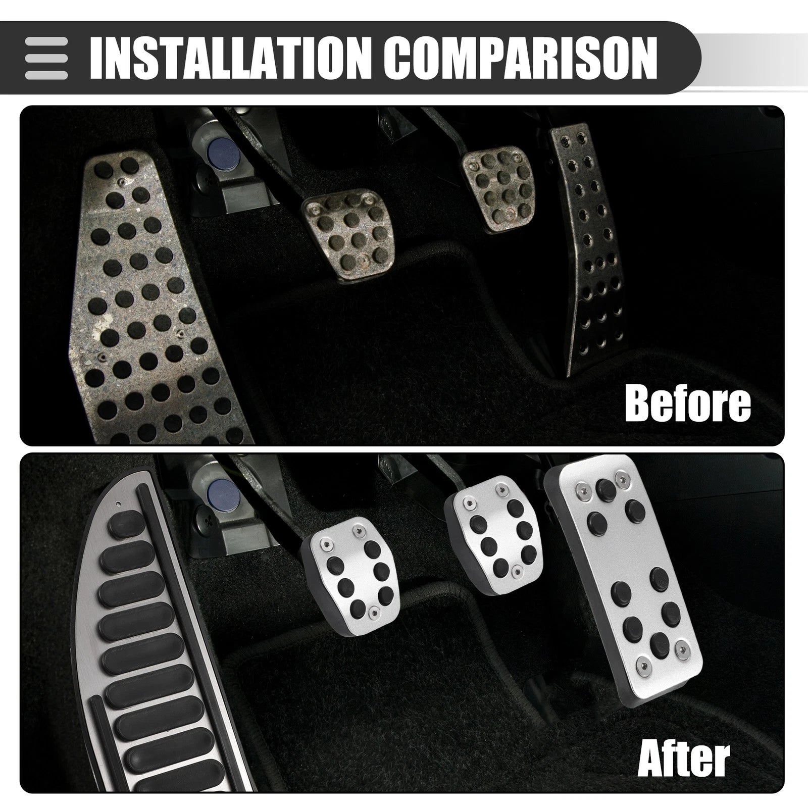 Set of 2 Manual Transmission Pedal Covers for Ford Focus 