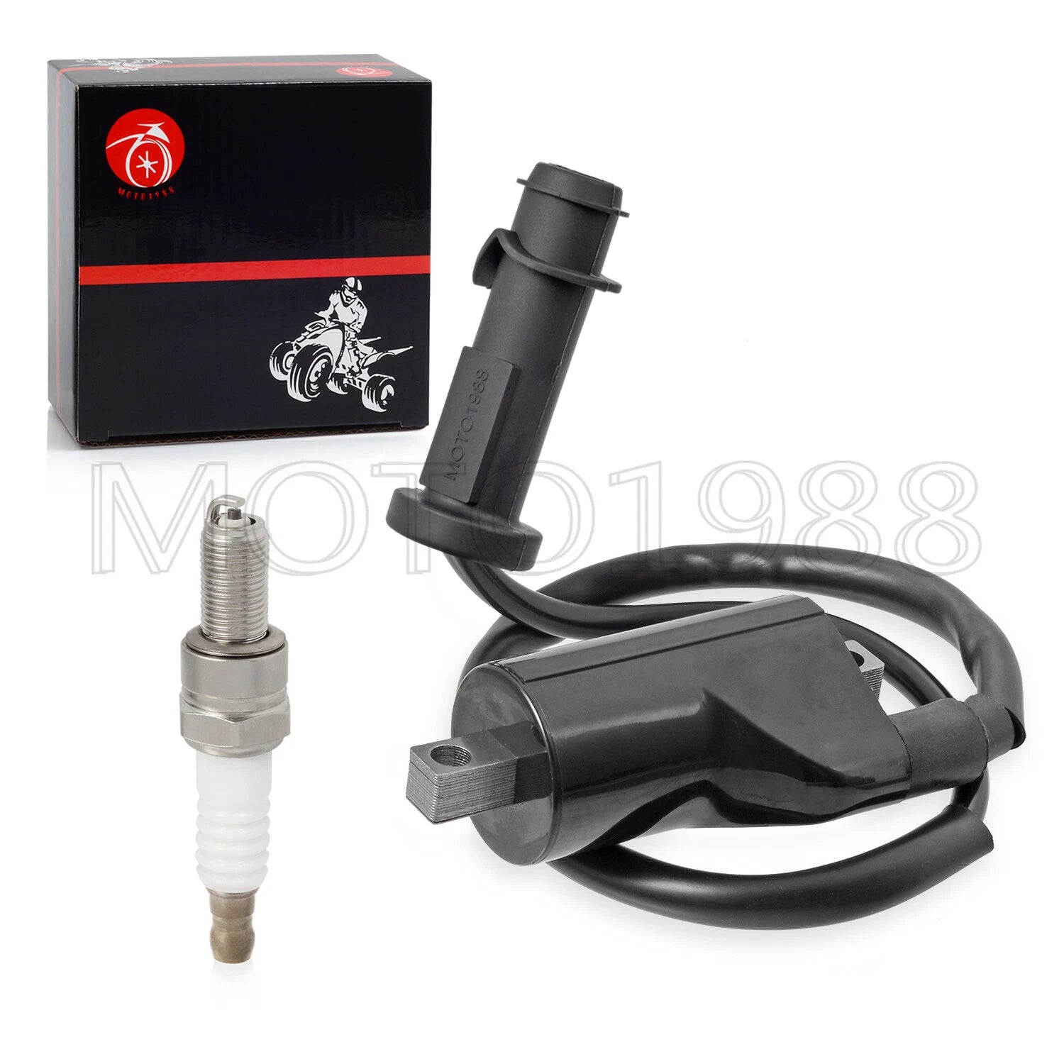 Ignition Coil Pack and Spark Plug for Arctic Cat 550 700 1000 (2009-2016)