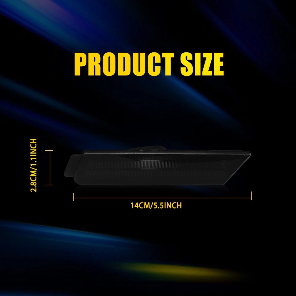 2PC Smoked LED Front Side Marker Lights for Chevy Camaro (2010–2015)