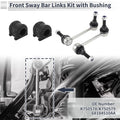 Front Stabilizer Bar Links with 2 Pcs Bushing for Jeep Grand Cherokee (1999–2021) No.K750578