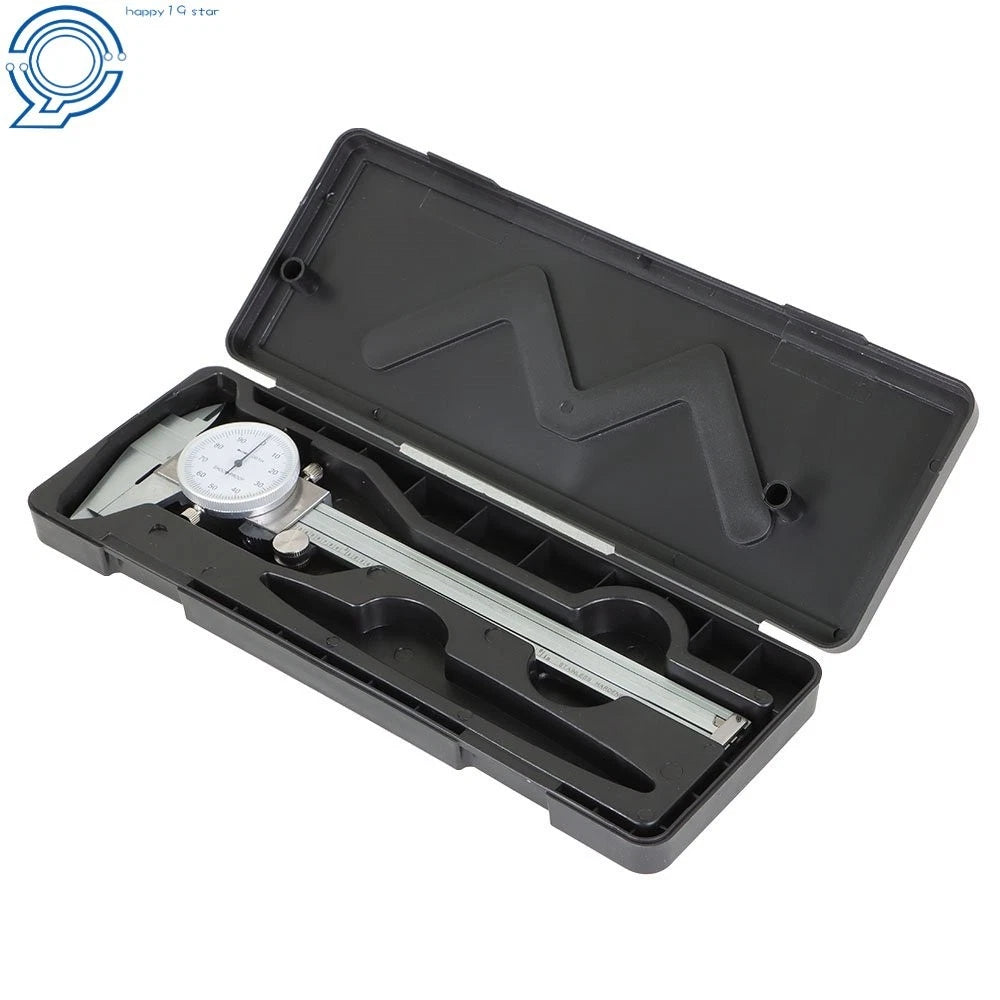 2 Pcs Dial Caliper Stainless Steel 6 In Shockproof Gauge 0.001" Accuracy