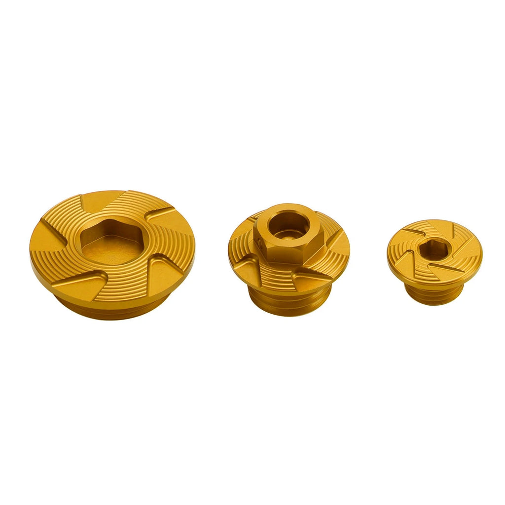 Gold Billet Engine Plug Kit for Honda CRF250R CRF450R CRF450X (2002–2020)