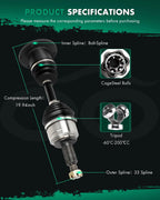 Set of 2 CV Axles for Ford F-150 F-250 (1997–2003) 5.4L