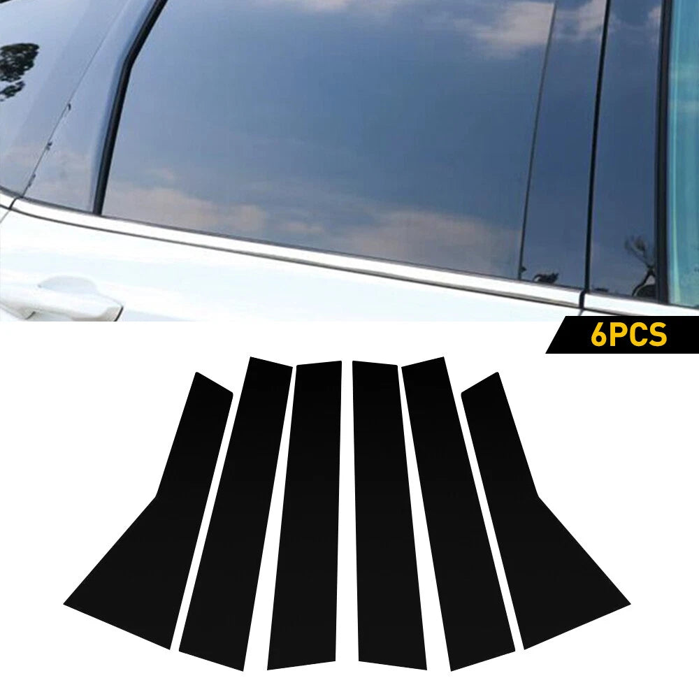 Gloss Black Pillar Post Door Window Trim Cover Kit for Honda CR-V (2012–2016)
