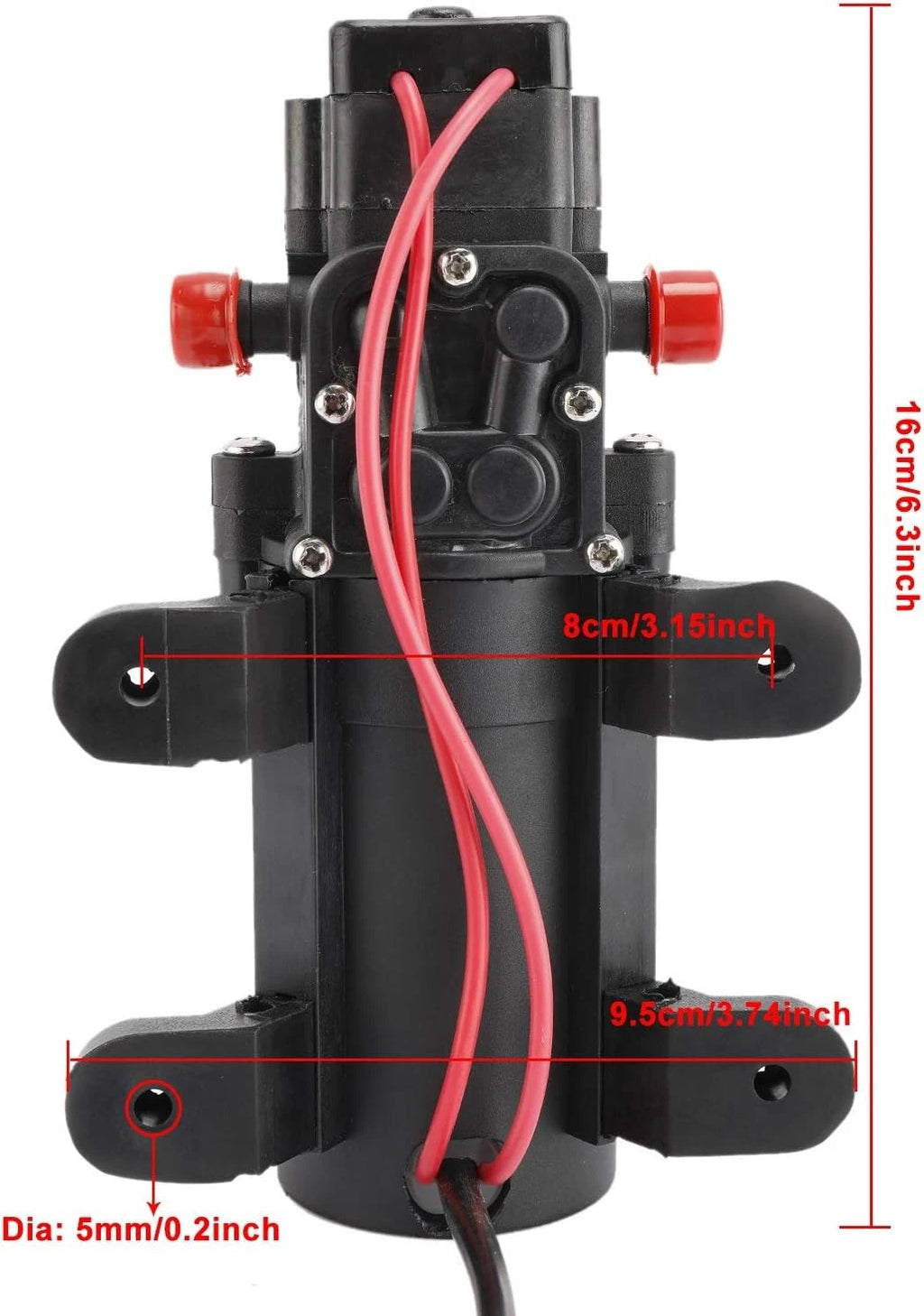 12V 35PSI 1GPM Water Pump for Various Applications (Self Priming)