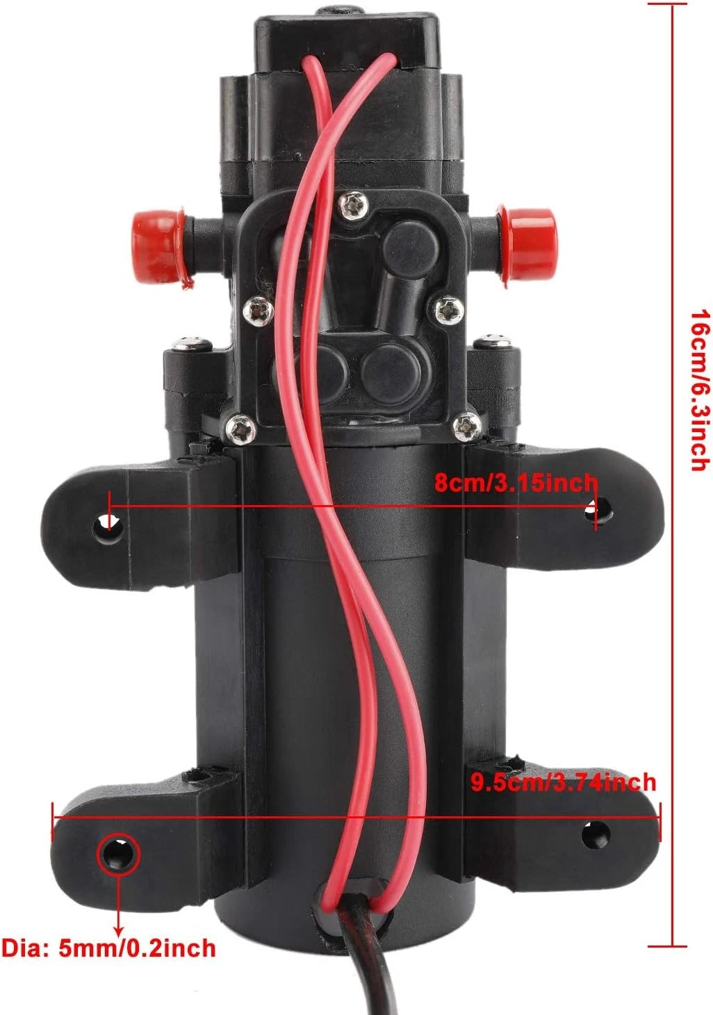 12V 35PSI 1GPM Water Pump for Various Applications (Self Priming)