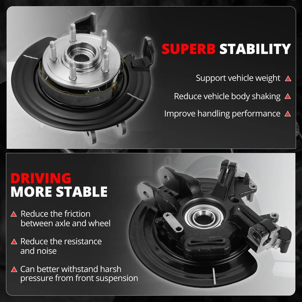 Loaded Wheel Bearing Knuckle for Ford Explorer, Mountaineer (2006–2010)