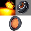 2.5" Round LED Tail Signal Side Marker Light for Trailer (Amber)
