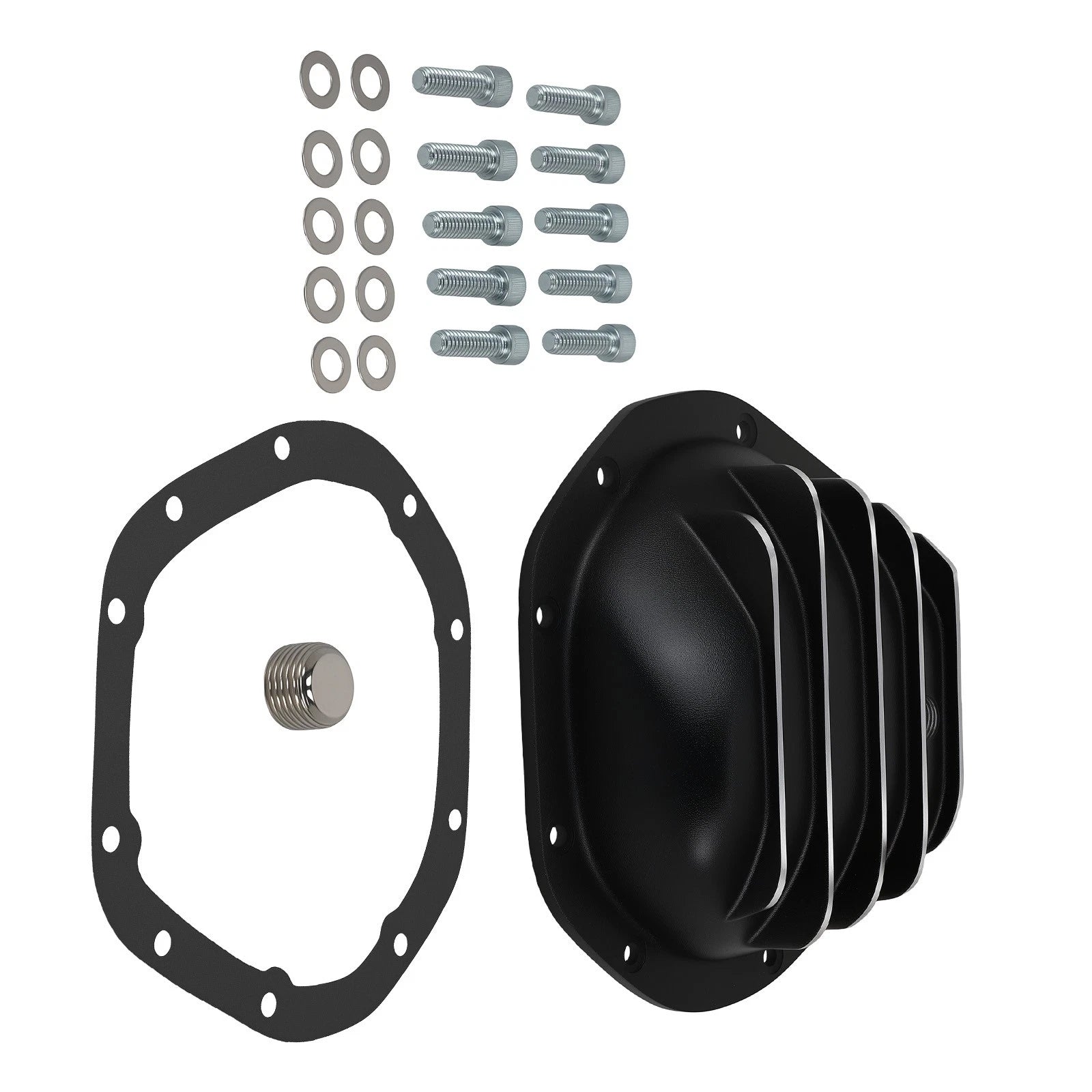 Black Differential Cover for Ford Bronco (1972–1979) SPC4909BKKIT w/Bolts
