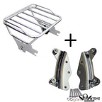 Chrome Detachable Luggage Rack Docking for Harley Touring FLHX FLTR (2009–2013)