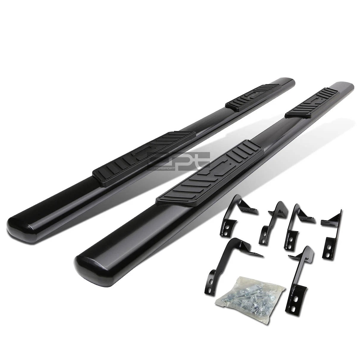 Set of 2 Black Oval Side Step Nerf Bars for Dodge Ram 1500 2009–2020