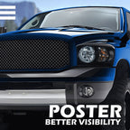 Smoke Black Headlights for Dodge Ram 1500 2500 3500 (2006–2009)