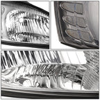 Pair Chrome Clear Side Headlight Lamps for Pontiac Grand Prix (2004–2008)