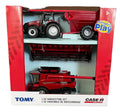 Set of 2 Tomy 1/32 Case IH 8230 Combine & Magnum 380 Grain Cart 47357
