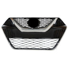 Set of 2 Front Bumper Grille Grills for Nissan Maxima (2016–2017) Chrome Black ABS
