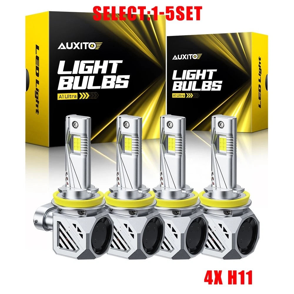 AUXITO LED Headlight Bulbs H11 Combo Kit (4-20X) 6500K High Low Beam