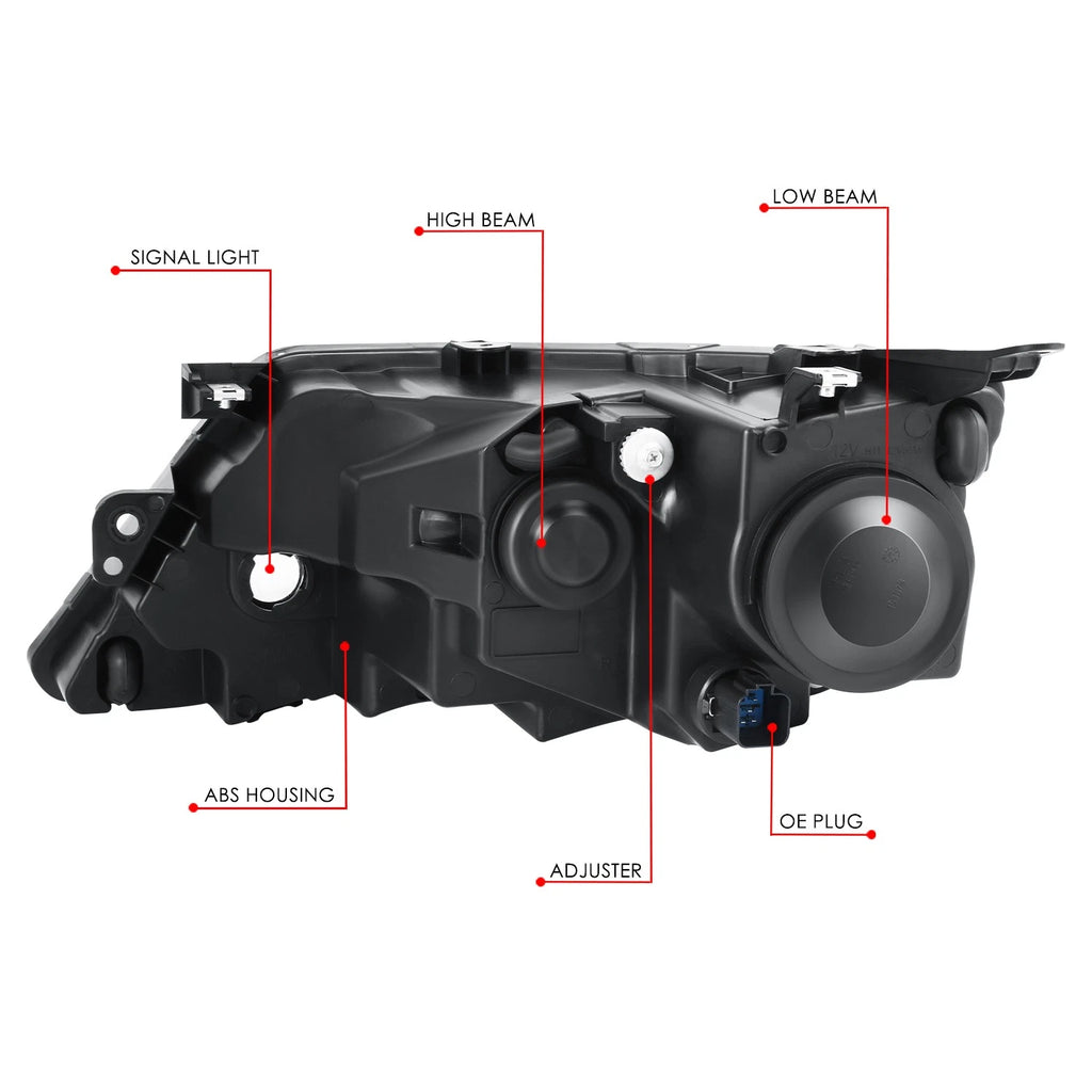 Right Side Black Projector Headlight Lamp for Ford Fusion (2010–2012)