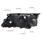 Right Side Black Projector Headlight Lamp for Ford Fusion (2010–2012)