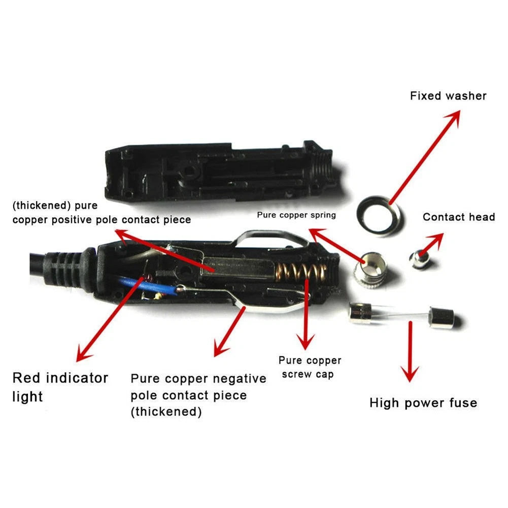 12V Compressor Power Plug Connector for Car Van Motor LED