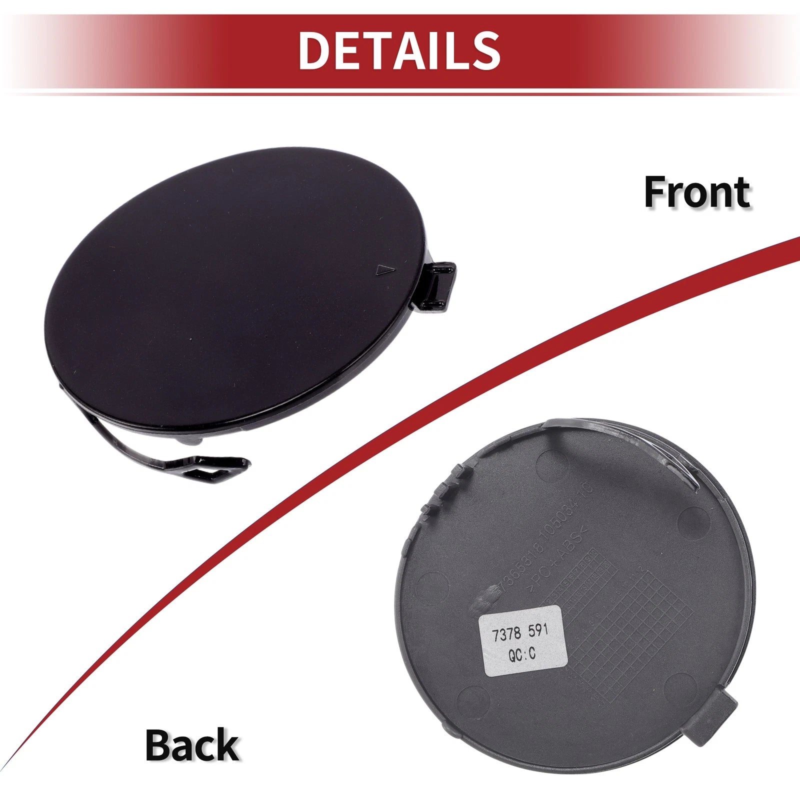 Front Car Bumper Tow Hook Cover for BMW X5 F15 (2014–2018) No. 51117378591 Brown