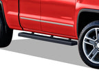 4" Matte Black Running Boards for Chevrolet Silverado/Sierra (2007–2018)
