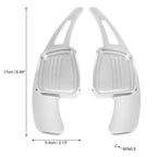 Pair Silver Tone Steering Wheel Shift Paddle for Audi A3 A4 A5 A8 S3 S5 Q5 (2010–2020)