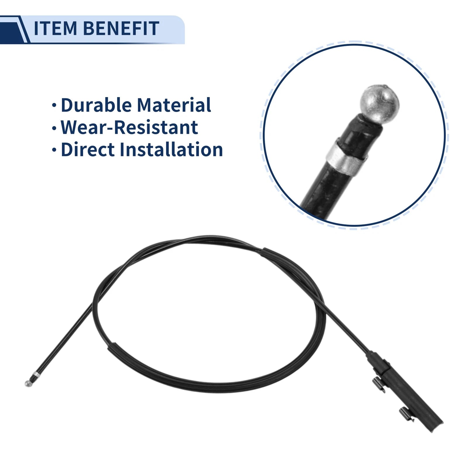 Hood Latch Release Cable for Volkswagen Golf/GTI (2004–2009) 1K1823535A