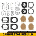 Set of 2 Carburetor Rebuild Kits for Polaris Freedom Genesis Octane Virage (1996–2004)