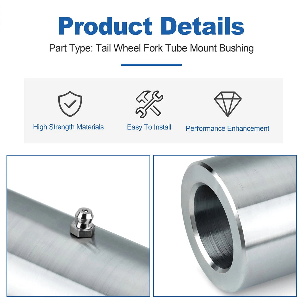 Tailwheel Fork Weld-On Bushing for Bush Hog Squealer Rotary Cutter