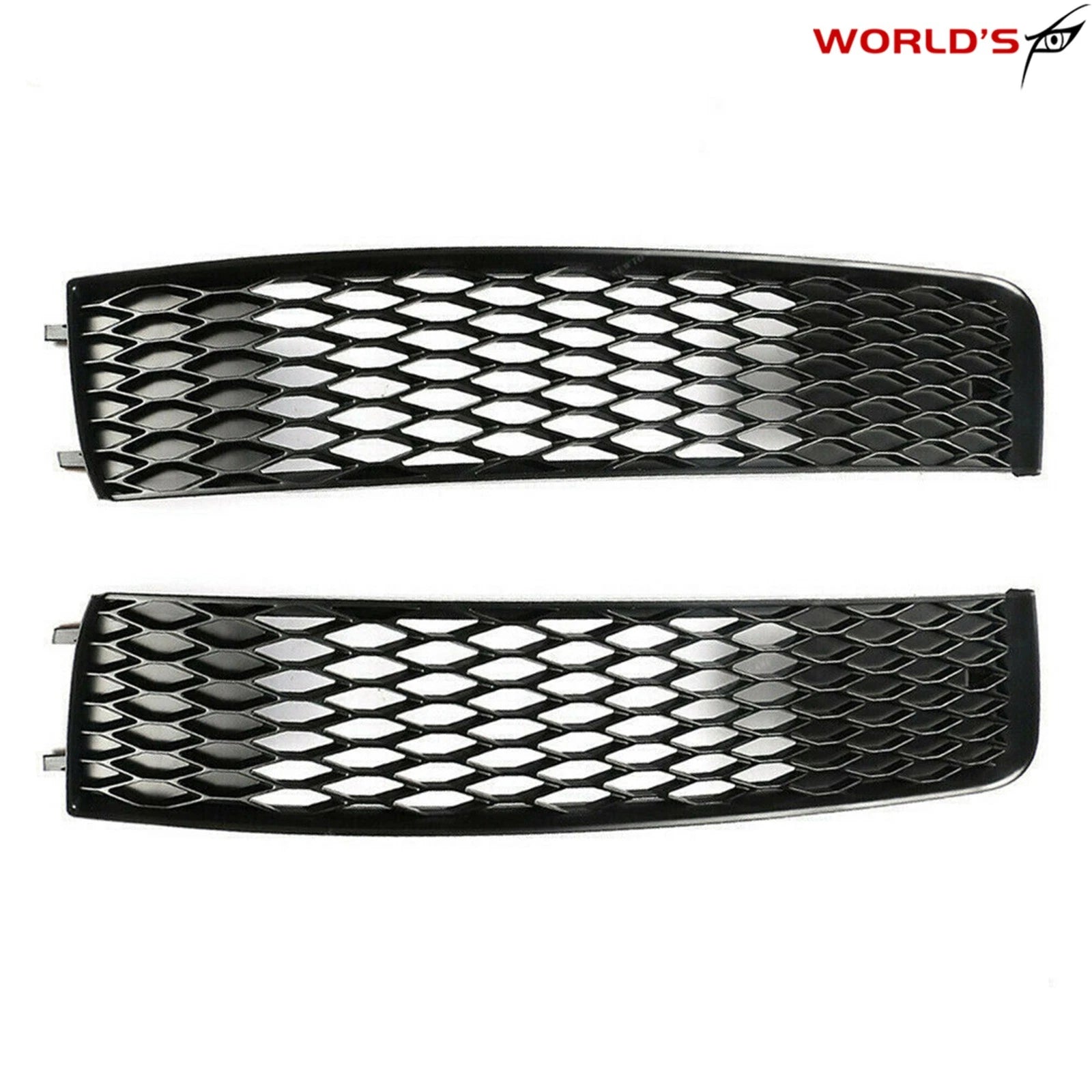 Set of 2 Front Bumper Grille Outer Covers for Audi Q7 S-Line