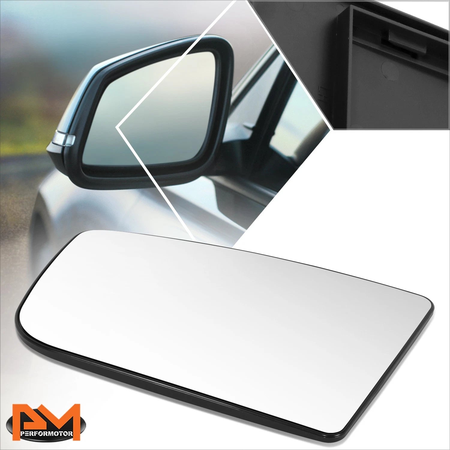 Driver Left Side Upper Mirror Glass Lens for Mercedes Sprinter 2500 3500 (2010–2018)