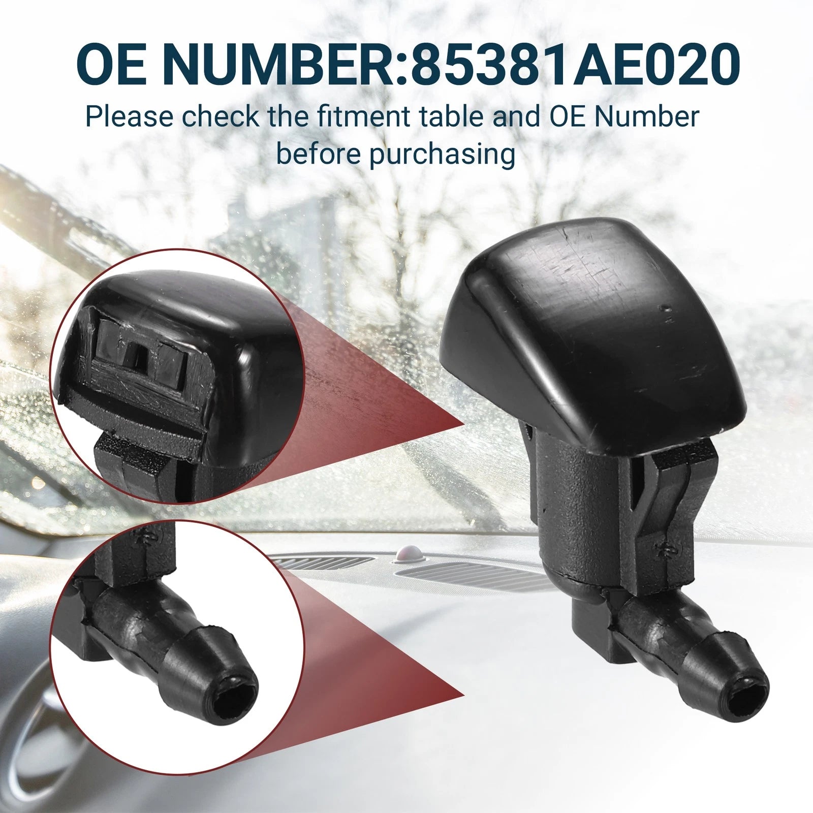 Windshield Washer Nozzle Set for Toyota Sienna  with Hose & Connectors