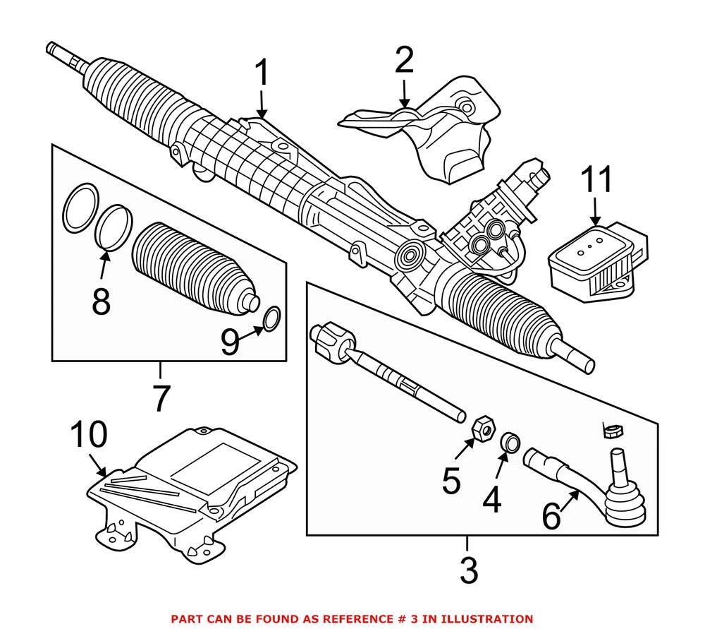 Steering Tie Rod Assembly for BMW 525xi 528i xDrive 528xi 530xi (2006–2010)
