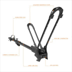 Heavy Duty Iron Roof Top Bike Rack for Universal Fit (Wheel-On)
