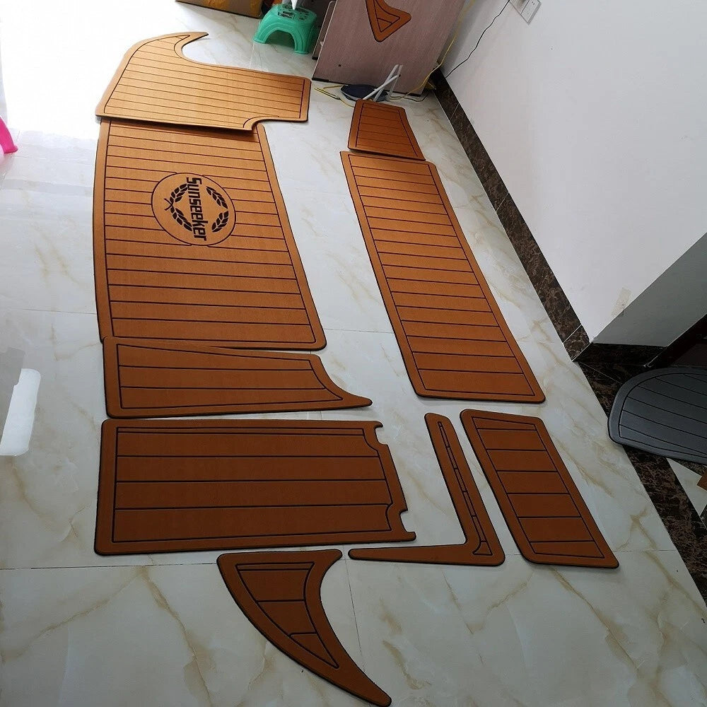 EVA Foam Faux Teak Deck Floor Pad for Sunseeker Camargue 51 (1996)