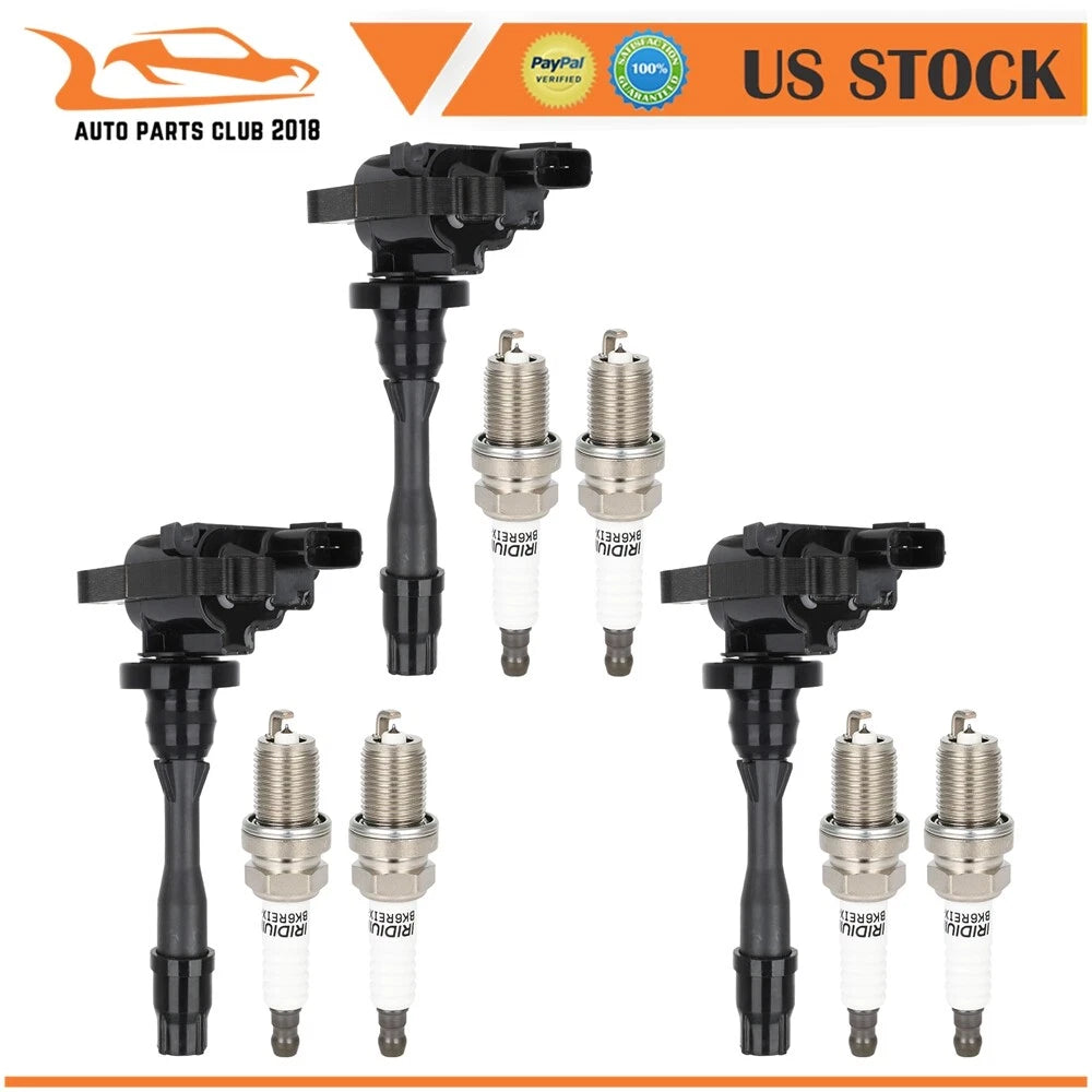 3 Ignition Coils & 6 Spark Plugs for Mitsubishi Montero (2003–2006) UF525