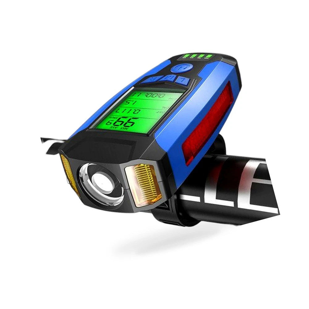 USB Rechargeable LED Bicycle Headlight with Horn for Universal Fit (2010–2023)