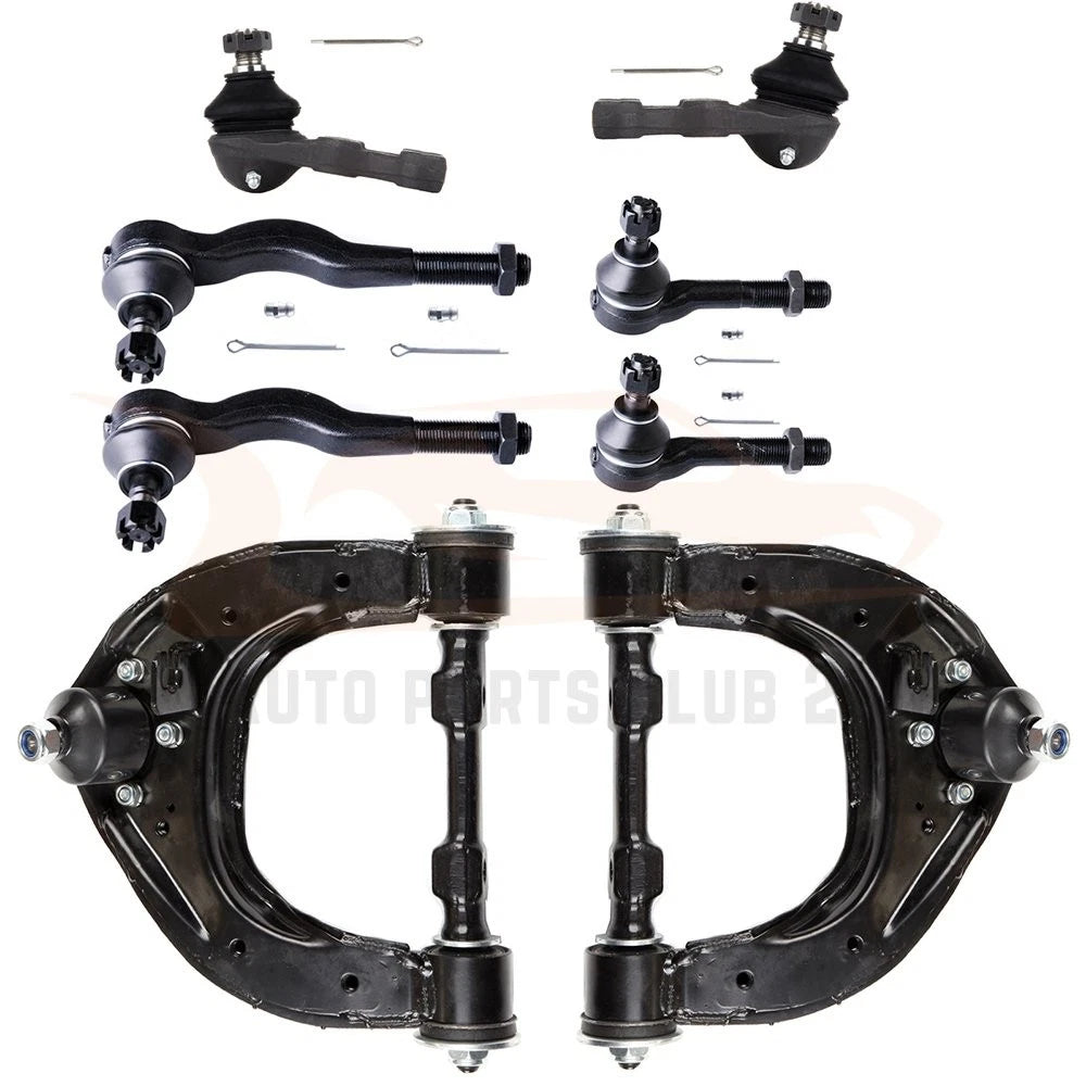 Set of 8 Suspension Control Arm & Ball Joint Tie Rod Ends for Mitsubishi Montero