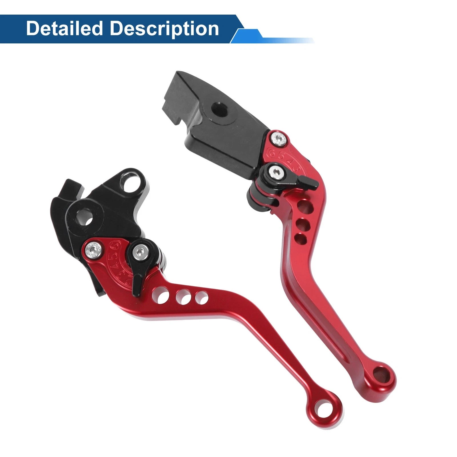 Long Brake Clutch Levers for Honda VFR1200F (2010–2014) Red 1 Pair