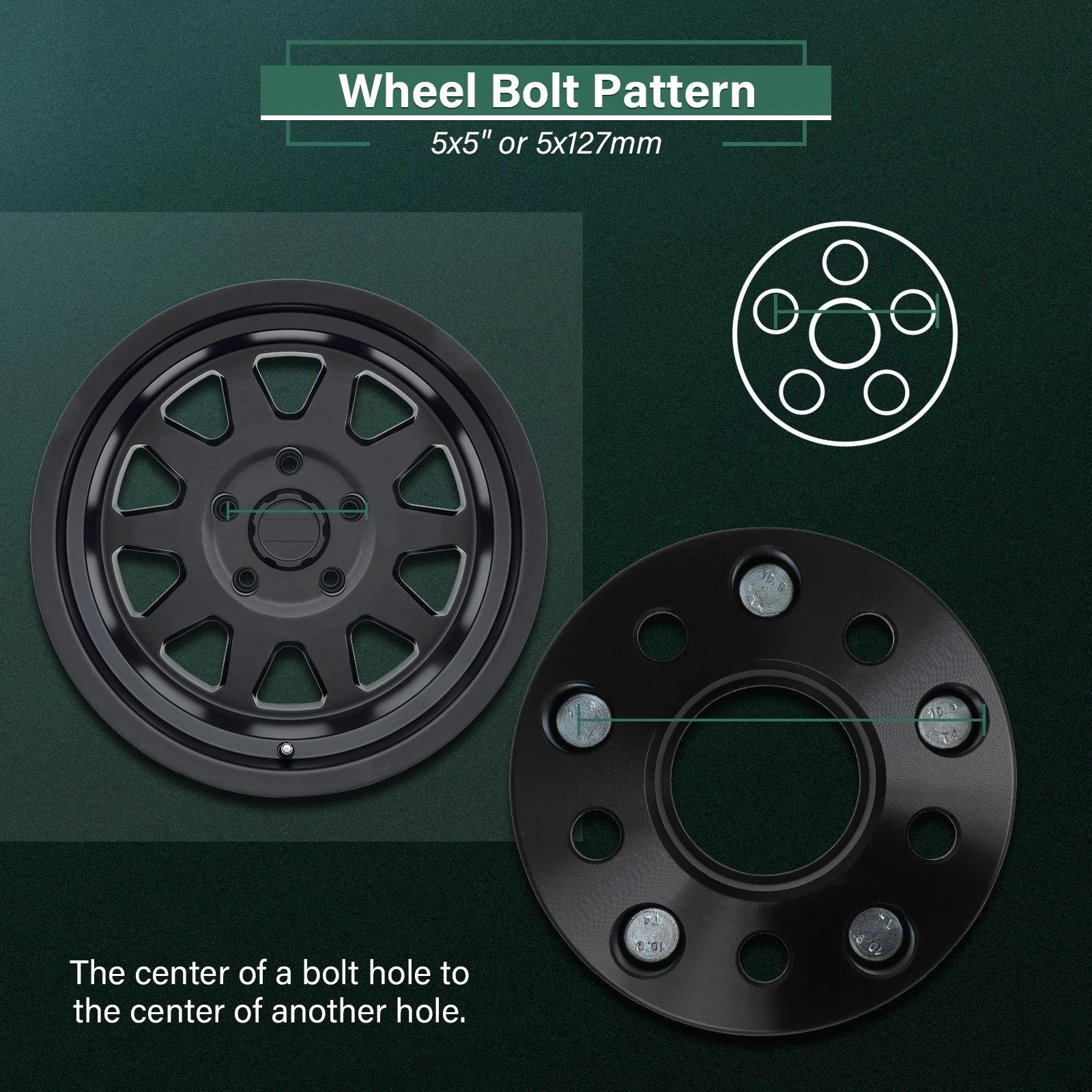 4X 2" Hub Centric Wheel Adapters 5x4.5 to 5x5 1/2"-20 for Ford Mustang (1994–2014)